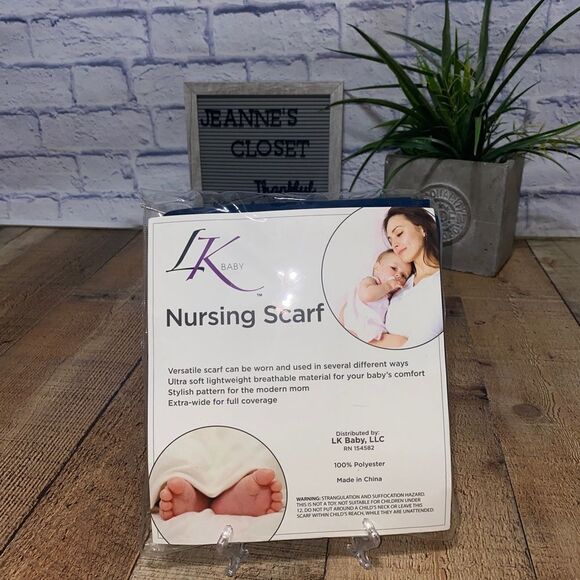 LK Baby Infinity Nursing Scarf Breastfeeding Cover Ultra soft Nwt - Picture 2 of 5